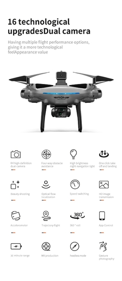 Drone de aeronave Lenovo-Controle Remoto, KY102, câmera dupla 8K, HD Fotografia na internet