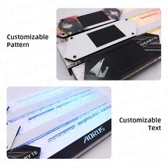 Lcd gpu suporte rgb vga suporte 2.2 Polegada exibição de detecção de temperatura rog horizontal placa de vídeo titular 5v/12v aura sync mod na internet