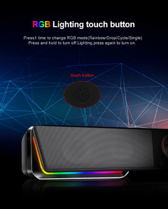 Redragon gs570 darknets surpport bluetooth aux 3.5mm estéreo surround alto-falante rgb coluna barra de som para computador - Dr. Brauch