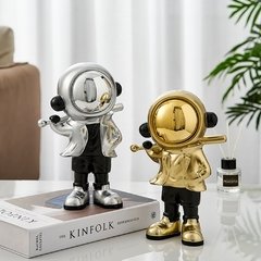 Astronauta modelo de resina ouro estatueta para interior casa acessórios sala estar decoração moderna arte estátua escritório decoração presente - comprar online