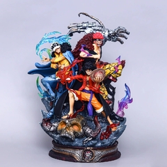 One Piece Anime Action Figure Model, Luffy Eustass, Trafalgar D Water Law, Decor - loja online