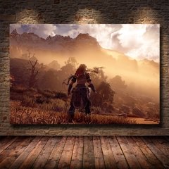 Imagem do Arte da parede pintura em tela hd impressão cartaz moderno popular jogo online horizonte zero amanhecer menino decoração da parede quarto cuadros