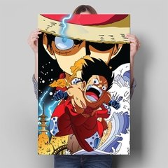 Anime japonês uma peça pintura em tela personagem luffy poster arte da parede decoração casa sala de estar quarto - comprar online