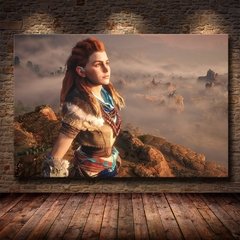 Arte da parede pintura em tela hd impressão cartaz moderno popular jogo online horizonte zero amanhecer menino decoração da parede quarto cuadros - loja online