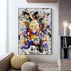 Japão quente anime arte da parede imagens dragon ball arte da lona quadros de lona hd cartazes menino presentes para casa quarto decoração da parede