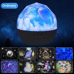 Projetor mágico led de céu estrelado, luminária com lâmpada led rotativa, projeção de céu estrelado, planetas, terra, universo colorido e piscante para crianças, bebês, presente de natal na internet