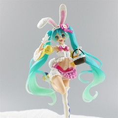 Hatsune Miku Boneca Modelo PVC para Meninas, Figurais Anime, Orelhas De Coelho, na internet