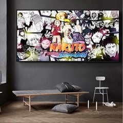 Naruto estilo de fundo da arte da lona pintura anime nauto posters impressão personagem animado arte da parede imagens para crianças quarto decoração