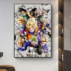 Japão quente anime arte da parede imagens dragon ball arte da lona quadros de lona hd cartazes menino presentes para casa quarto decoração da parede - Dr. Brauch