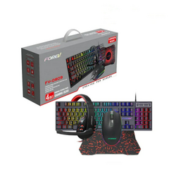 Conjunto de mouse e teclado com fio, 104 teclas, combinação USB, mouse pad, fo - comprar online