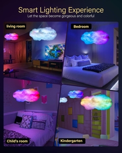 Controle Remoto Compatível com Bluetooth LED RGB USB, Smart Clouds Night Lamp, - comprar online