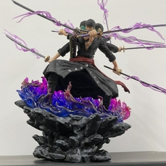 One Piece Zoro Action Figure Anime, Wano, Onigashima, Estilo 9 Espadas, Estátua - comprar online