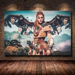 Arte da parede pintura em tela hd impressão cartaz moderno popular jogo online horizonte zero amanhecer menino decoração da parede quarto cuadros - comprar online