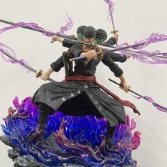 One Piece Zoro Action Figure Anime, Wano, Onigashima, Estilo 9 Espadas, Estátua - comprar online