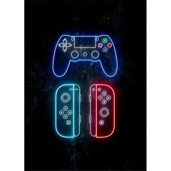 Imagem do Gamer sala gamepad jogo playstation colorido pintura em tela posters impressão arte da parede fotos meninos quarto sala de jogos decoração casa