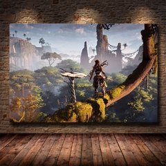 Arte da parede pintura em tela hd impressão cartaz moderno popular jogo online horizonte zero amanhecer menino decoração da parede quarto cuadros na internet