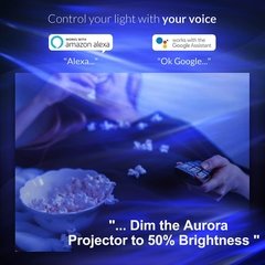 2022 inteligente wi fi voz led luzes da noite projetor estrelado aurora galaxy lâmpada com alexa & controle app para crianças adulto quarto decoração - loja online