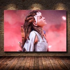 Imagem do Arte da parede pintura em tela hd impressão cartaz moderno popular jogo online horizonte zero amanhecer menino decoração da parede quarto cuadros