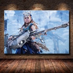 Arte da parede pintura em tela hd impressão cartaz moderno popular jogo online horizonte zero amanhecer menino decoração da parede quarto cuadros - loja online