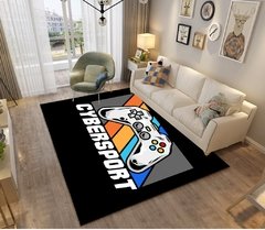 Tapetes do jogador da área de casa com design do controlador do jogo, tapetes antiderrapantes do assoalho para crianças, tapete do lance para a decoração sala de jogos tapis na internet