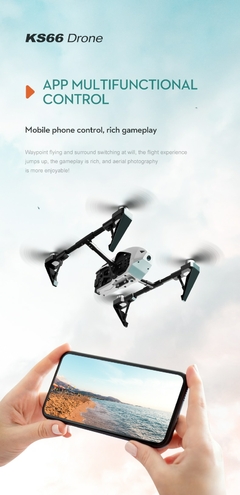 KS66 Mini Drone com câmera HD dupla, 8K, 5G, WiFi, grande angular, localizaçã - loja online