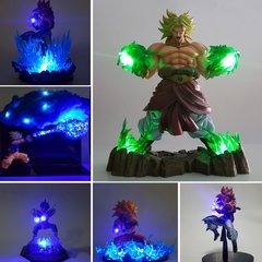 Bandai dragon ball z figura anime son goku super saiyan ultra instinto diy broly bardana frieza troncos led ação figma brinquedo boneca - Dr. Brauch