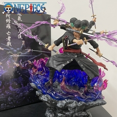 One Piece Zoro Action Figure Anime, Wano, Onigashima, Estilo 9 Espadas, Estátua - comprar online