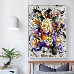 Japão quente anime arte da parede imagens dragon ball arte da lona quadros de lona hd cartazes menino presentes para casa quarto decoração da parede - loja online