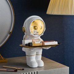 Astronauta modelo escultura arte moderna bandeja de armazenamento decoração para casa acessórios para sala estar uma peça resina estátua mesa decoração - Dr. Brauch