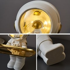 Astronauta modelo escultura arte moderna bandeja de armazenamento decoração para casa acessórios para sala estar uma peça resina estátua mesa decoração - Dr. Brauch