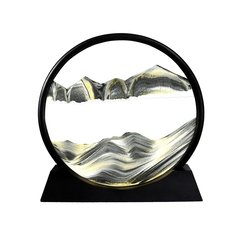 360 rotatable areia movediça pintura movente areia arte fluindo 3d paisagem mar profundo sandscape em movimento exibir decorações de escritório 7/12 em