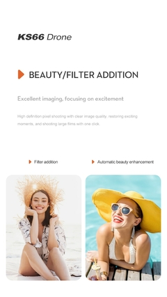 KS66 Mini Drone com câmera HD dupla, 8K, 5G, WiFi, grande angular, localizaçã na internet