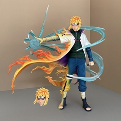 23cm Naruto Minato Namikaze Figura Anime Shippuden Duas Cabeças Evil Gk Quatro na internet