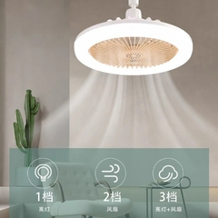 Inteligentes ventiladores de teto silenciosos com controle remoto e luz, lâmpad