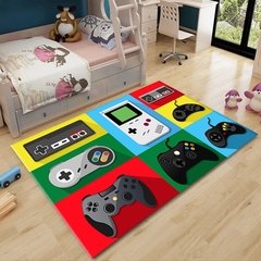 Tapetes do jogador da área de casa com design do controlador do jogo, tapetes antiderrapantes do assoalho para crianças, tapete do lance para a decoração sala de jogos tapis na internet