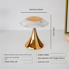 Recarregável RGB Controle Remoto Lâmpada de Mesa, Crystal Night Light, Decora? - comprar online