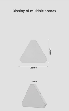 Lâmpada de parede quantum triangular led ritmo captador inteligente luz de fund - Dr. Brauch