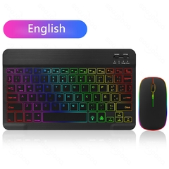 EMTRA-Teclado Bluetooth Retroiluminado, Teclado e Mouse Espanhol, Retroiluminaç - loja online