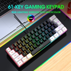 Combos Backlight de Teclado e Mouse para PUBG Gamer, 61 Teclas, Com Fio, Branco, - comprar online