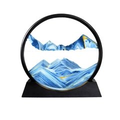 360 rotatable areia movediça pintura movente areia arte fluindo 3d paisagem mar profundo sandscape em movimento exibir decorações de escritório 7/12 em - comprar online