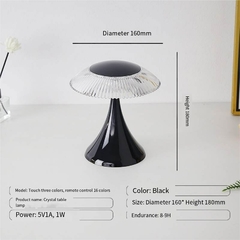 Recarregável RGB Controle Remoto Lâmpada de Mesa, Crystal Night Light, Decora? - comprar online