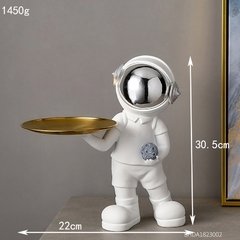 Astronauta modelo escultura arte moderna bandeja de armazenamento decoração para casa acessórios para sala estar uma peça resina estátua mesa decoração - comprar online