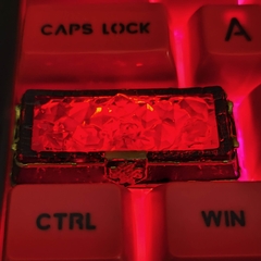 Chama de cristal vermelho artesanal resina keycaps quente para mecânico teclado