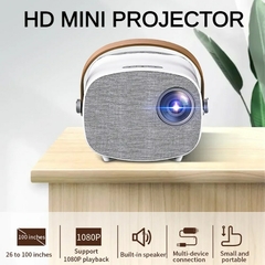 Mini Projetor de Vídeo Portátil com Wi-Fi, Suporte Full HD 1080P, Home Theater