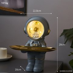 Astronauta modelo escultura arte moderna bandeja de armazenamento decoração para casa acessórios para sala estar uma peça resina estátua mesa decoração