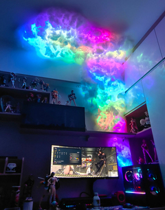 3d smart rgb led thundercloud luz, fundo decorativo, sala, efeitos de iluminaç?