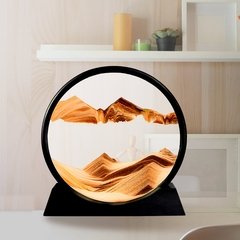 360 rotatable areia movediça pintura movente areia arte fluindo 3d paisagem mar profundo sandscape em movimento exibir decorações de escritório 7/12 em - comprar online