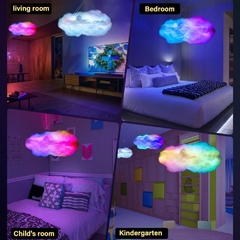 Controle Remoto Compatível com Bluetooth LED RGB USB, Smart Clouds Night Lamp, - loja online