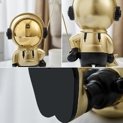 Astronauta modelo de resina ouro estatueta para interior casa acessórios sala estar decoração moderna arte estátua escritório decoração presente - Dr. Brauch