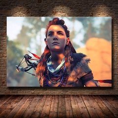 Imagem do Arte da parede pintura em tela hd impressão cartaz moderno popular jogo online horizonte zero amanhecer menino decoração da parede quarto cuadros